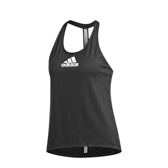 adidas Tops - Adidas Womens Racerback Tank Top Size XS Training‎ Running Shirt Black 3 Stripes